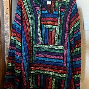 Multicolor Striped Women's Jacket or men’s Blanket